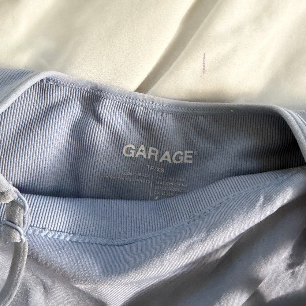 Garage Light Blue Ribbed Top - Picture 2 of 3